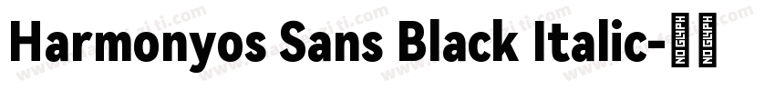 Harmonyos Sans Black Italic字体转换